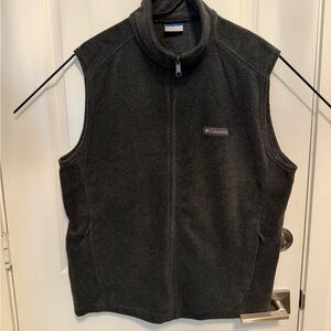 2 Columbia Charcoal Fleece Vest. Size S and size L